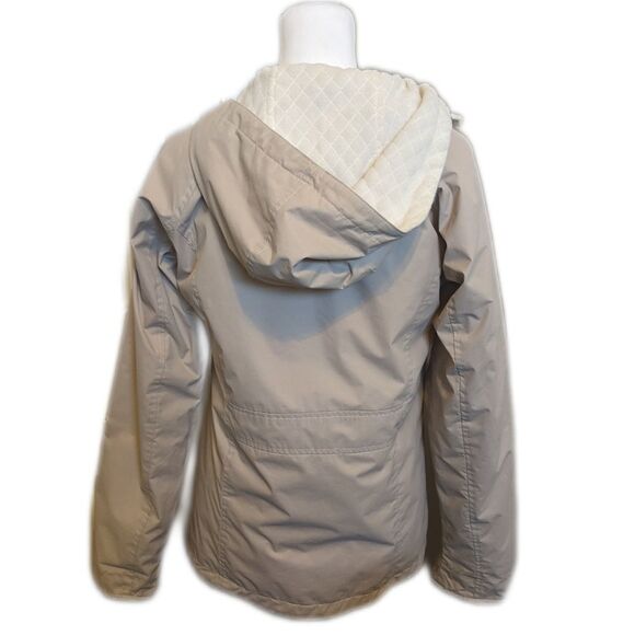 IZOD reversible cream off white weather resistant jacket, fleece interior XS - Picture 2 of 10